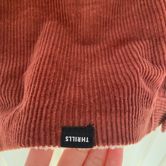 Thrills Bianca cord jacket in dark red - Picture 7 of 8